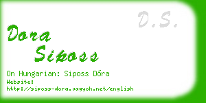 dora siposs business card